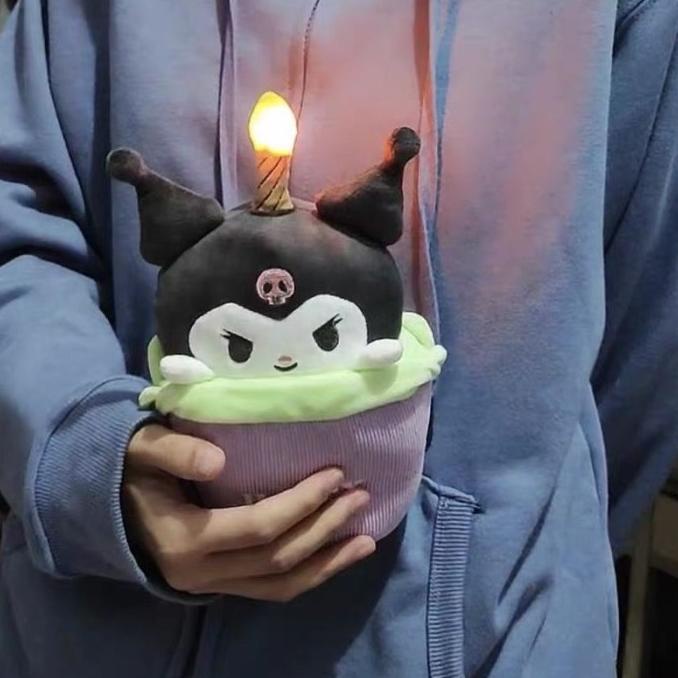 BONEKA HAPPY BIRTHDAY LAMPU HELLO KITTY MELODY KUROMI KIRBY LOTSO
