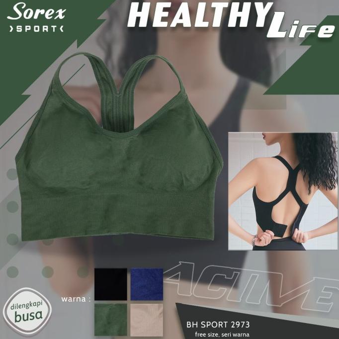 BH Sport Bra Sport Sorex 2973 Tali Silang Gym Senam Fitness