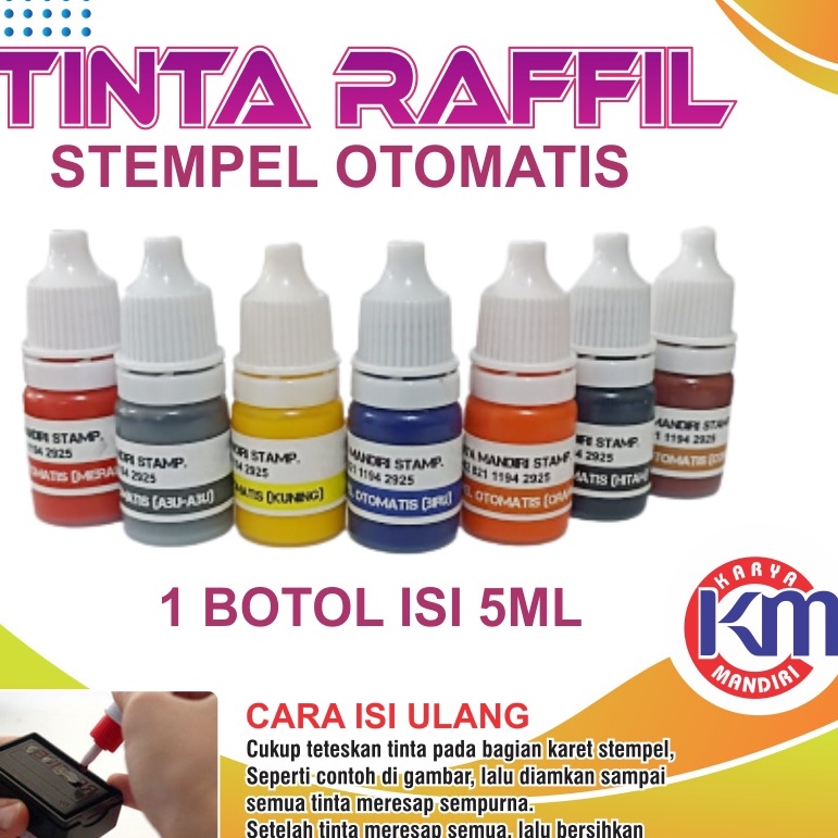 

♕ II 8639 tinta stempel otomatis 5ml varian warna terlengkap ✔✔SALE✔✔ ༆