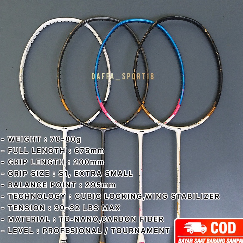 Terbaik.. RAKET BADMINTON BULU TANGKIS LINING TECTONIC 7 DEWASA BONUS TAS DAN GRIP