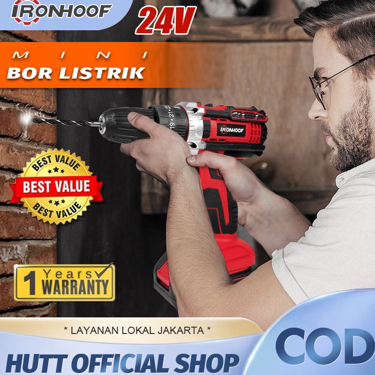 PALING DICARI. Mesin Bor Baterai 80N.M Bor listrik Drill Cordless Impact Drill Electric Screw Driver