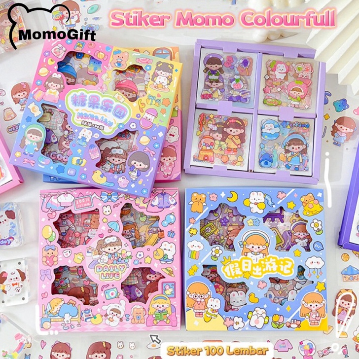 

乂 XIX 8829 Stiker Box 2D MOMOJAN Lucu Decor Jurnal / Sticker Korean Style Anti Air isi 100 Lembar Stok terbaru ★