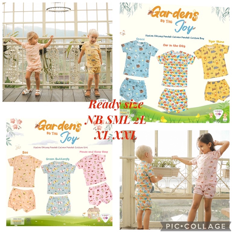 Menarik NEW Stelan Oblong PENDEK Celana Pendek Rib Tipis Cotton Libby Baby Nb SML 2L XL XXL