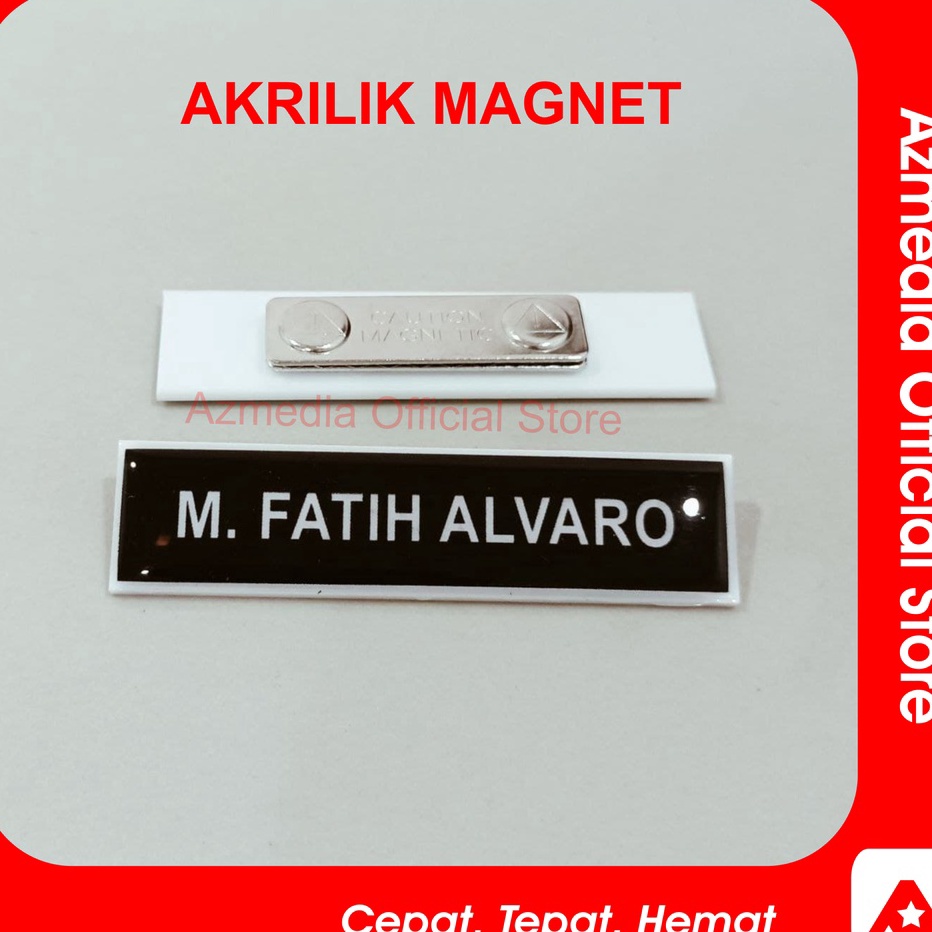 

ｸ XXX 71053 Nametag Nama Dada Akrilik Magnet COD✔️ 个