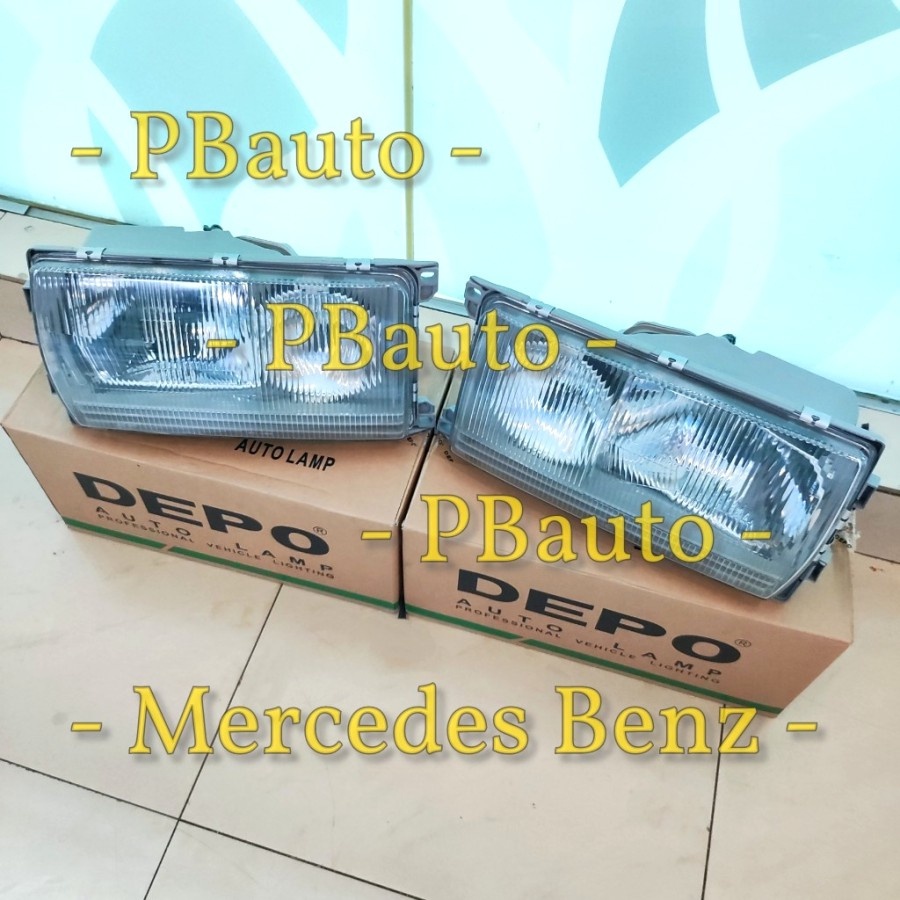 Discount SET 2pcs Lampu Headlamp w123 Tiger / Mercedes Benz Mercy Depan Besar