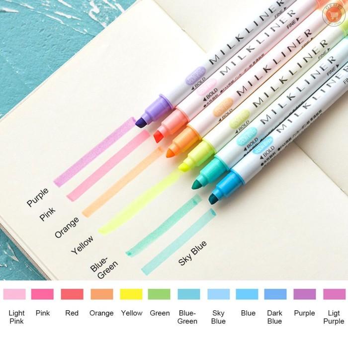 

1PC DOUBLE-ENDED HIGHLIGHTER MAKER ART PAINTING PEN WITH CANDY COLORS