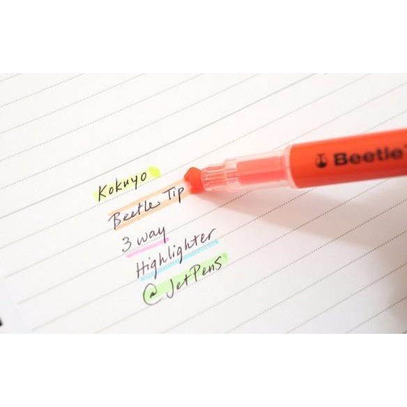 

KOKUYO BEETLE TIP 3WAY HIGHLIGHTER PEN - 5COLORS PER SET TBK