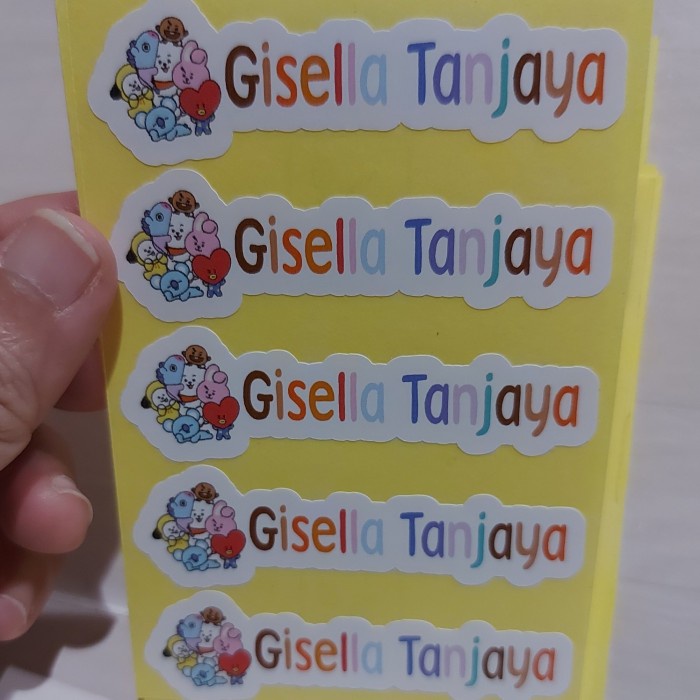 

BTS Label Nama Anak untuk perlengkapan sekolah nama Sticker nama Keren