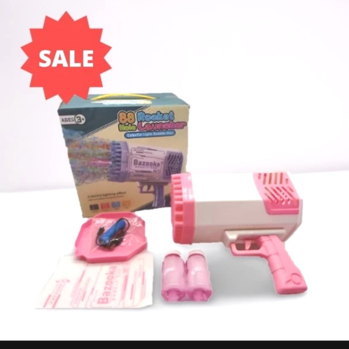 Bazooka Bubble Gun - 88 Rocket Hole Launcher - Mainan Gelembung Sabun