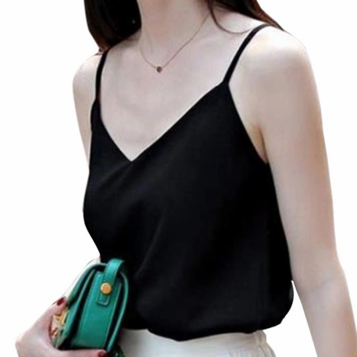 Tanktop Tengtop Tank Top V Ne Singlet Satin Moscrepe