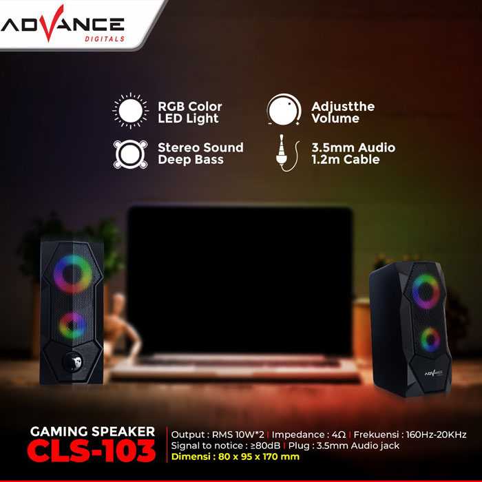 Advance CLS-103 Gaming Speaker RGB Backlit - SMSYT