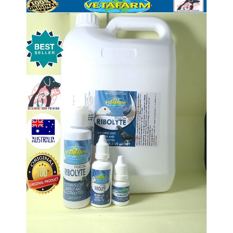 REKOMENDASI. RIBOLYTE VETAFARM MINUMAN VITAMIN DOPING BURUNG MERPATI