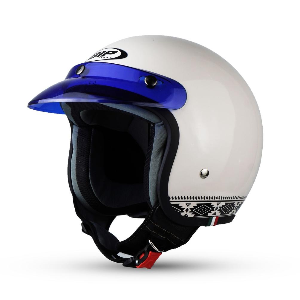 Kekinian - Helm Retro BipPlast Helem Bogo Wanita Pria SNI 