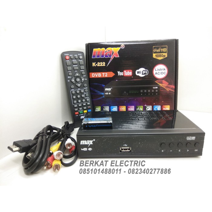 [Termurah] Set Top Box Penerima Siaran Tv Digital Hd Dvb-T2 Terestrial Max K-222 Star