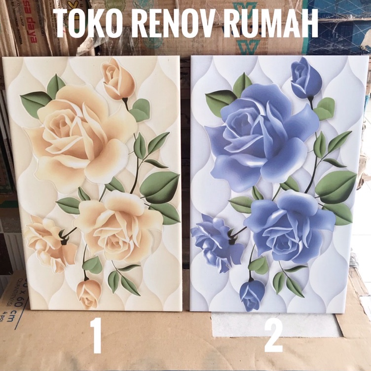 ¯ Bc keramik dinding 25x40 motif bunga (mengkilap)/ keramik dinding kamar mandi/ keramik dinding dapur/ keramik motif bunga/ keramik dekoratif ✸ ¿