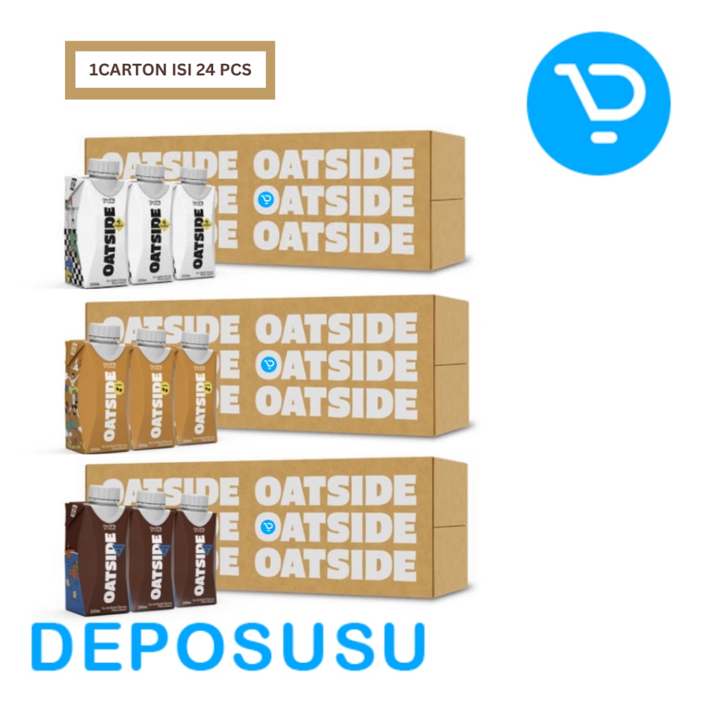 

Oatside Susu Oat Lk 1Karton Cup Isi 24X200 Ml / Sedotan Isi 12X200 Ml Barista Blend , Chocolate ,