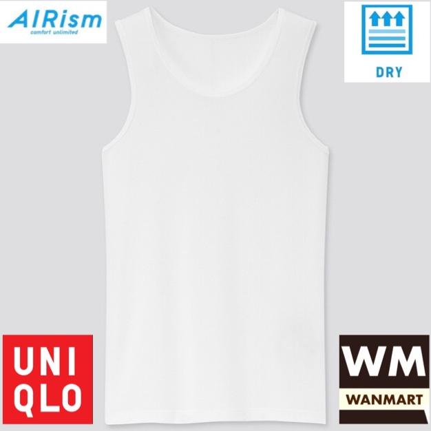 UNIQLO Kids AIRism Kaos Dalam Tank Top MESH Anak Laki-Laki White
