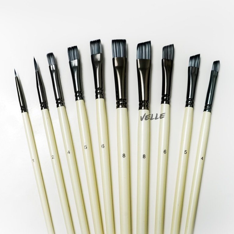 

(G»QA/❣> Kuas Cat Angle Flat Round - Bahan Nylon High Quality / berkualiitas.!!