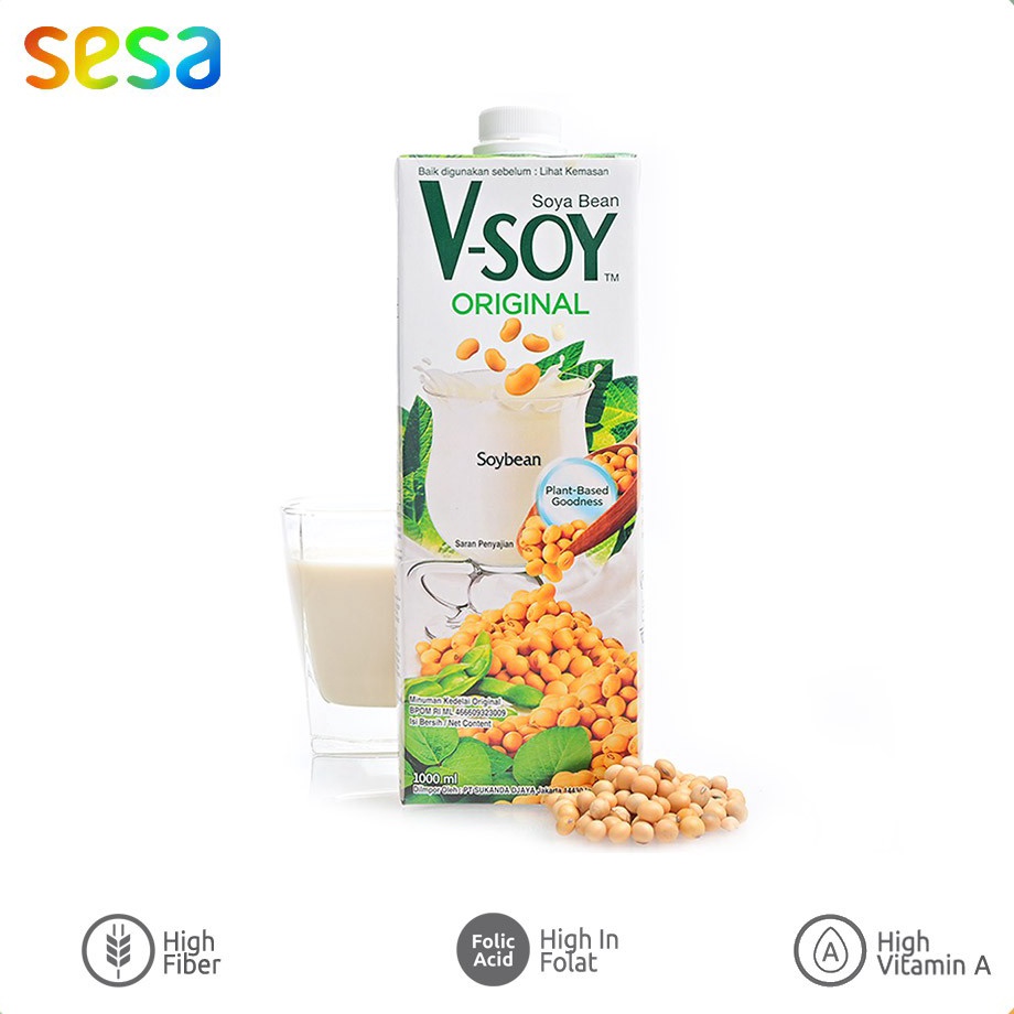 

Terkini V-Soy Soya Bean Milk Original 1 Liter Murah