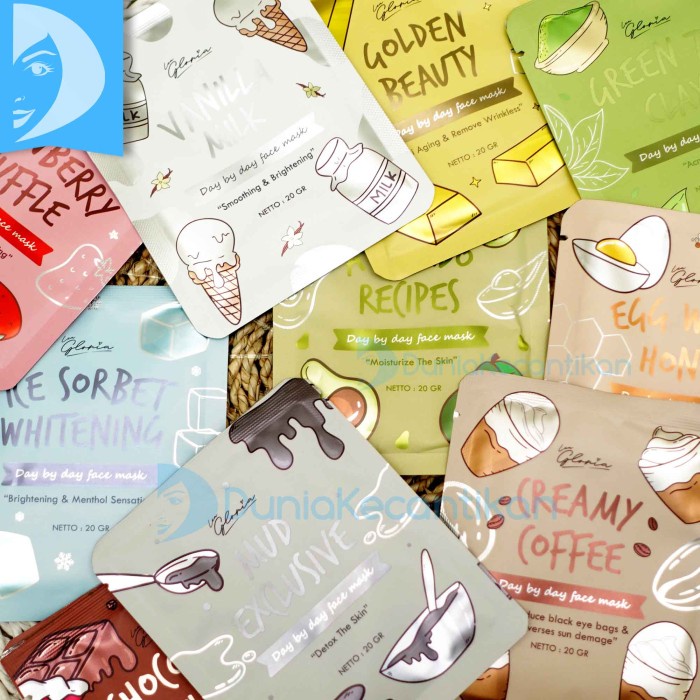 LEA GLORIA MASKER WAJAH WASH OFF MASK MASKER BUBUK MASKER ORGANIK