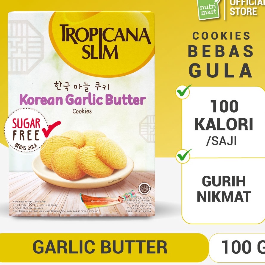 

Kirim Langsung Tropicana Slim Korean Garlic Butter Cookies - Snack Biskuit Diet Rendah Kalori Bebas Gula