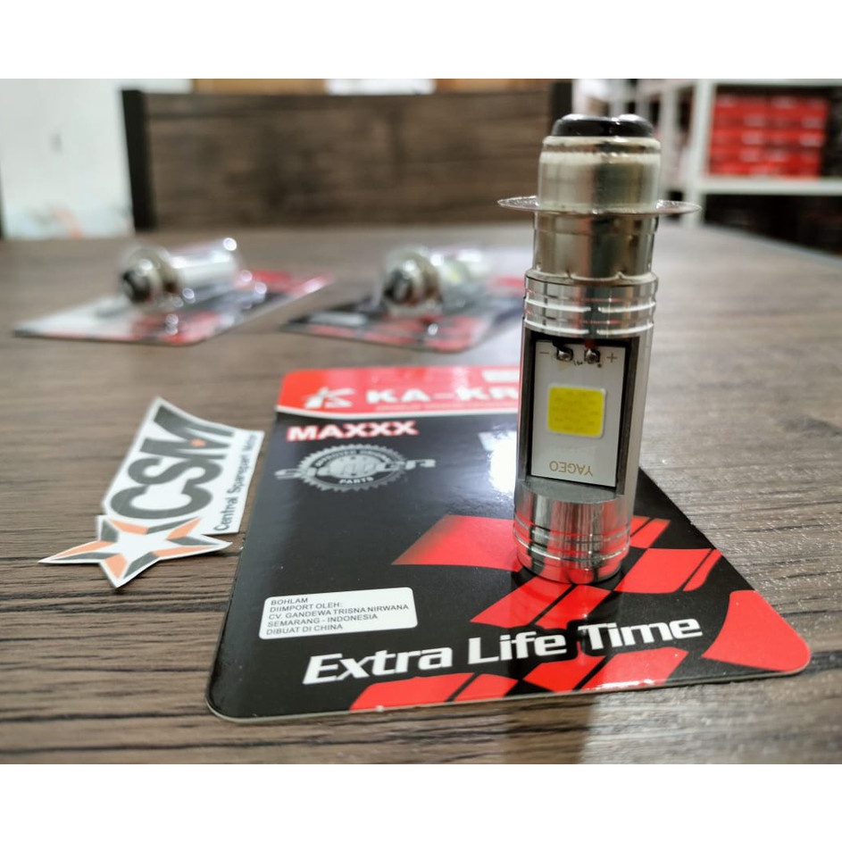 ➸ Lampu LED Motor Bebek Matic AC DC H6 2 Sisi Ka-kra Universal ✦ Murah