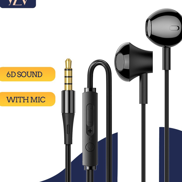 ➶BsW YLV Headset Earphones Gaming In Ear Earphone with Mic Volume Control Wired Noise Cancelling ✩ ❥