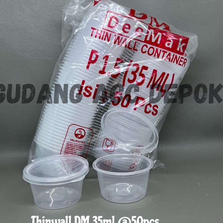 Harga Termurah Sauce Container Merk DM uk 35ml / Tempat Saos 35 ml / Cup Sambal isi 50 Pcs