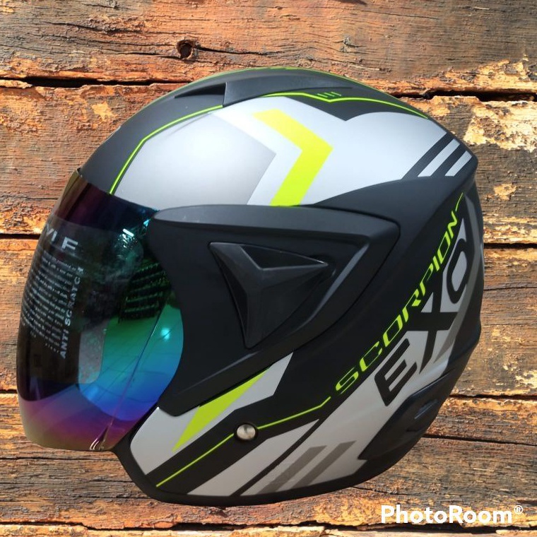 _ 0CP Helm vista ghm motif exo kaca pelangi Ready｀