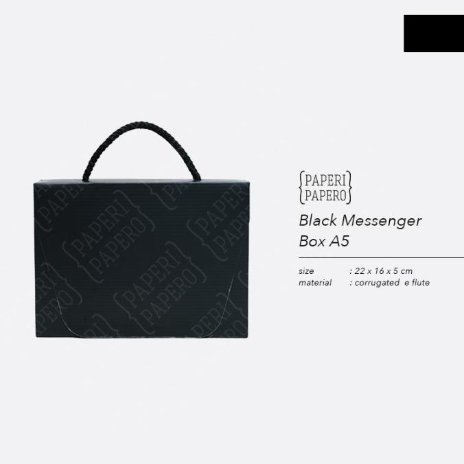 

Open DS] Black Messenger Box A5-Boks Hampers Souvenir Buku / Baju / Alat Tulis