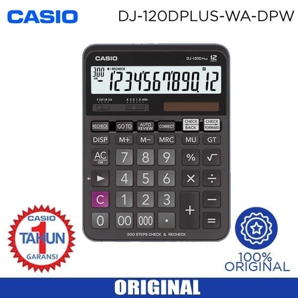 

Kalkulator Casio Dj-120D Plus (Calculator Meja Original Dj 120 D Plus)