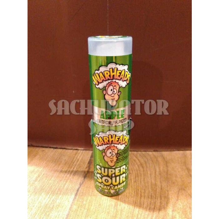 

Permen Asem Warhead Warheads War Head Heads Green Apple Spray Candy