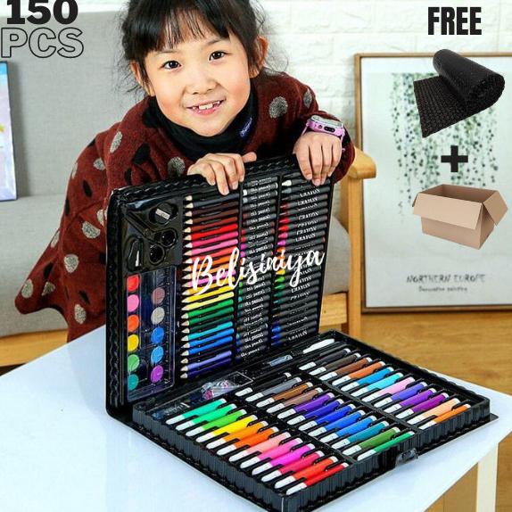 

New Sale Crayon Full Set Isi 150 Pcs Pensil Warna Set Anak Art Set Alat Lukis Berkualitas