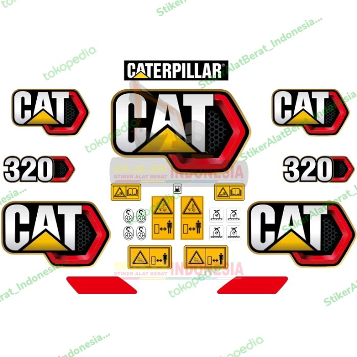 Stiker Excavator CATERPILLAR CAT 320