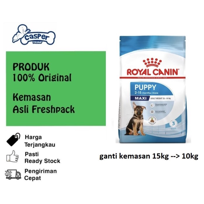 Royal Canin Maxi Junior / Puppy Maxi 15 Kg - Gojek Only