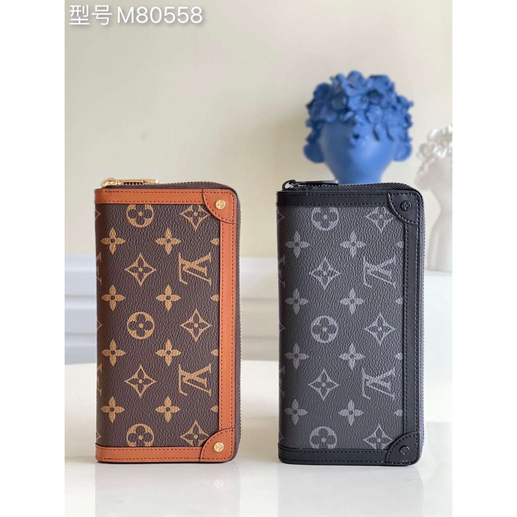 M80558 LV monogram zipper long wallet purse multislots card holder coin pouch