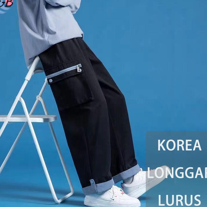Star Seller Celana cargo korean style celana serut celana cargo oversize pria celana kargo pria panj