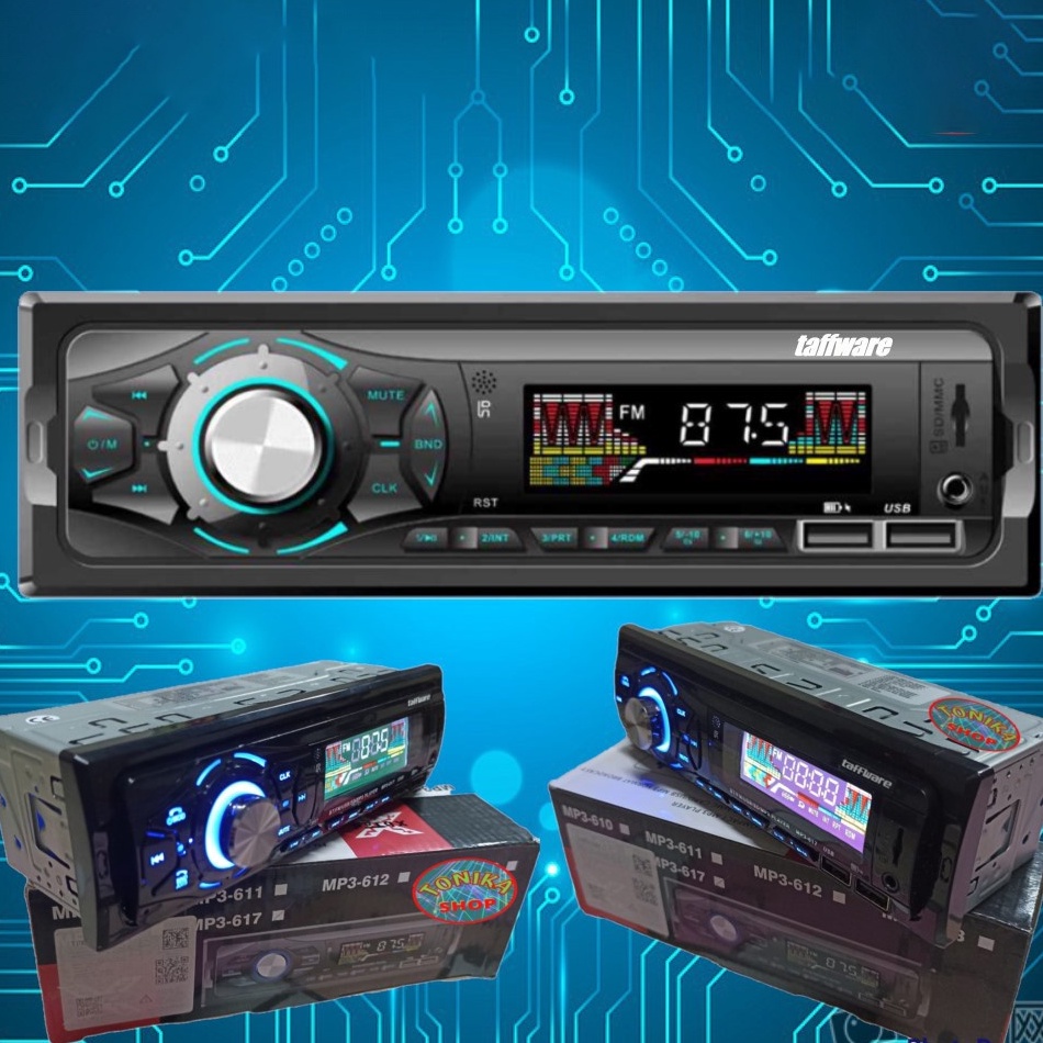 As Tape Mobil tip Audio tipe head unit single din MP3 Player Bluetooth receiver power Radio USB mura