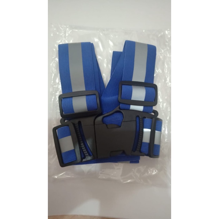 Ready  rompi karet vest biru,safety vest rubber reflective elastic V