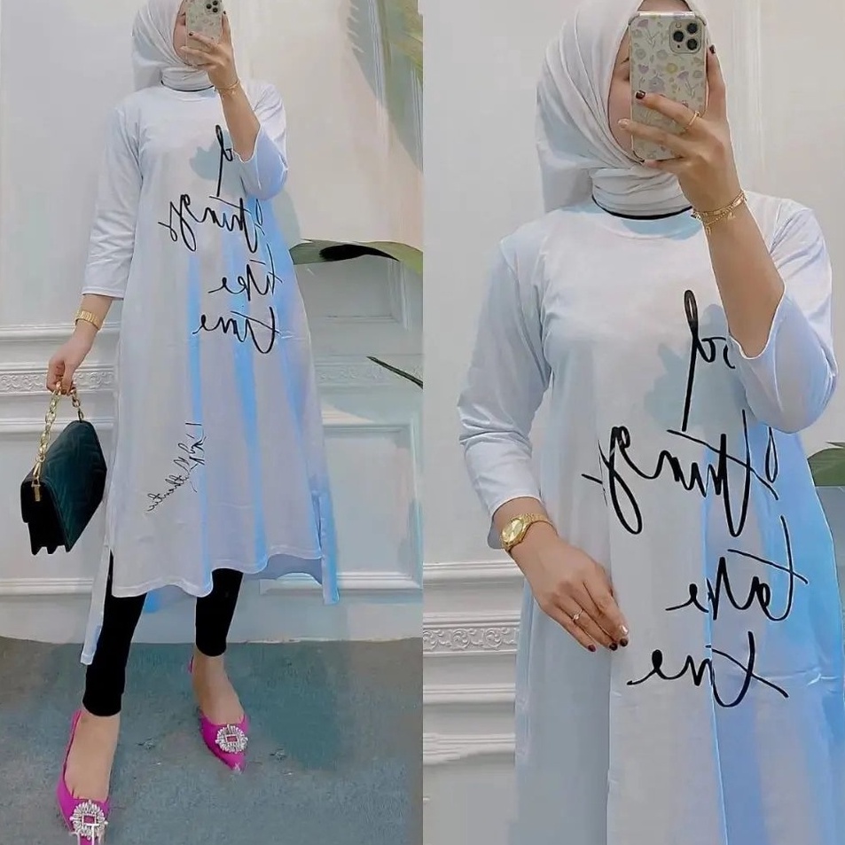 Sale ARISTA MIDI DRESS BAHAN KATUN COMBED APLIKASI SABLON UKURAN M L XL XXL GAMIS WANITA TERBARU 202
