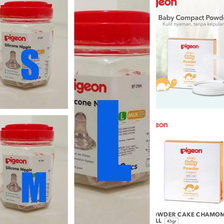 Terkini PIGEON BOTOL PP 50/120/240, PIGEON DOT NIPPLE S/M/L, PIGEON COTTON BUD, PIGEON BABY WASH 600
