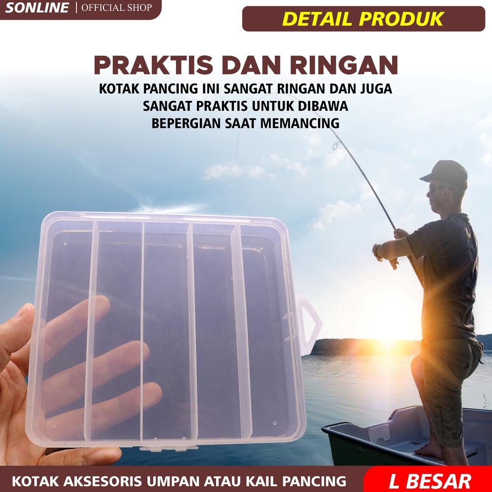 Terbaru Sonline Kotak Penyimpanan Umpan Pancing Tahan Air Multiple Specifications Lure Box Kotak Pan