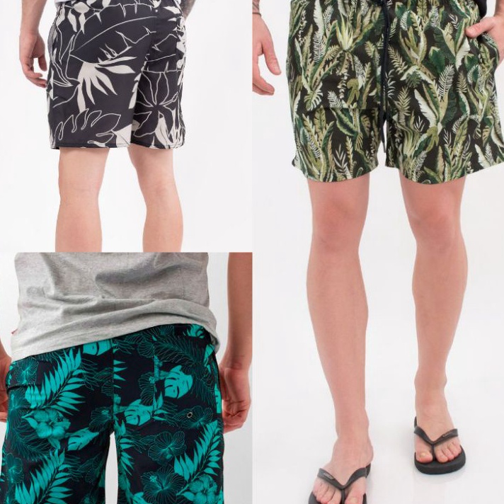 QLTD2590 Free Ongkir/  CELANA PENDEK RAYON PRIA WANITA UNTUK SANTAI DAN DI PANTAI MUAT UKURAN JUMBO 