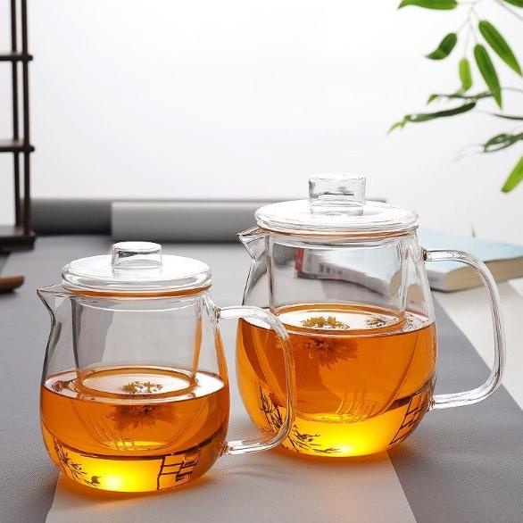 Teko Pitcher Gelas Kaca Teko Teh Tahan Panas Api 1200Ml