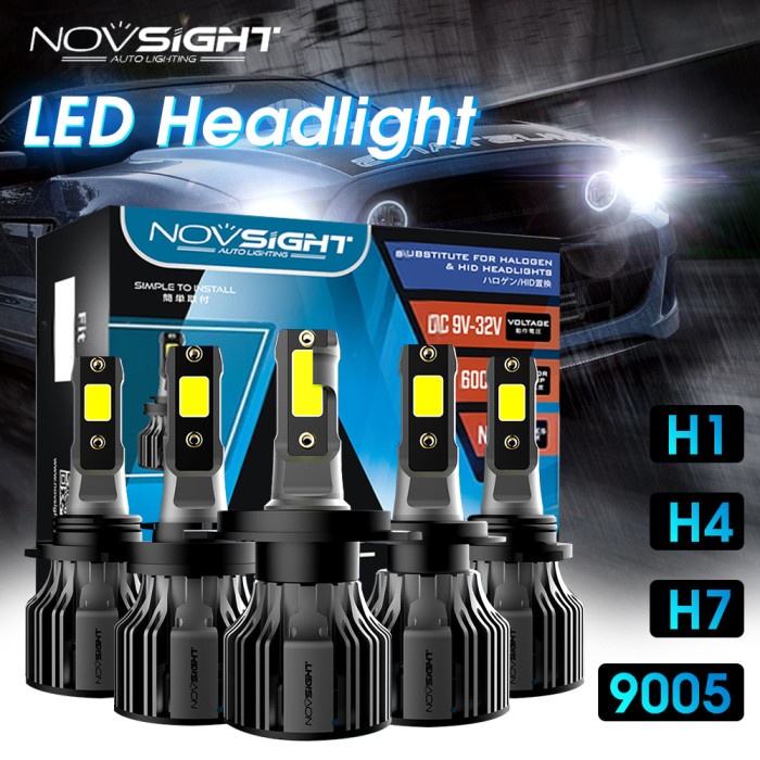 LAMPU LED MOBIL NOVSIGHT N39 HEADLIGHT H4 H7 H11 H1 9005 72W