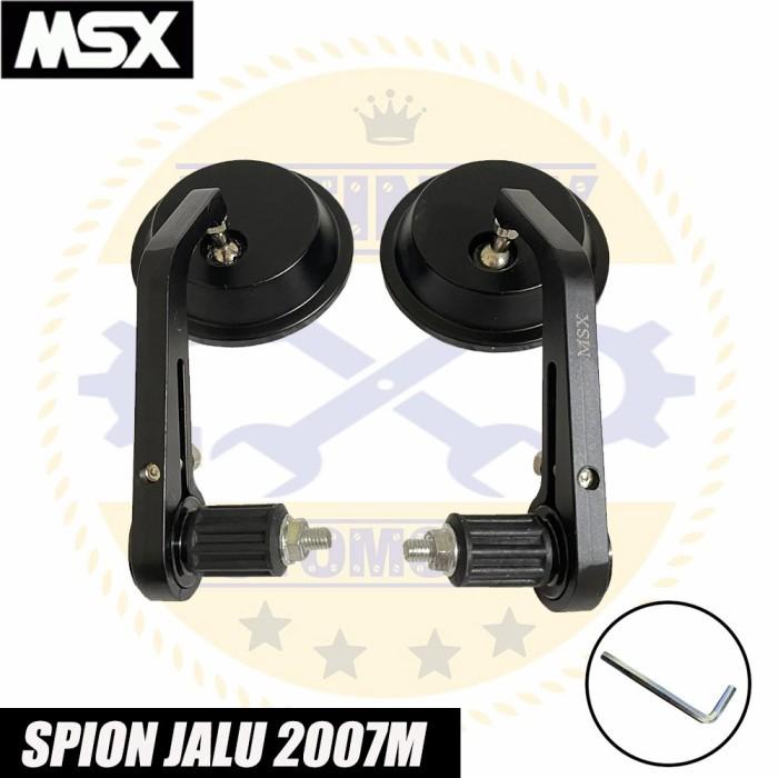 Spion Motor Spion Bar End Jalu Bulat Kaca Cembung Biru Msx 2007M