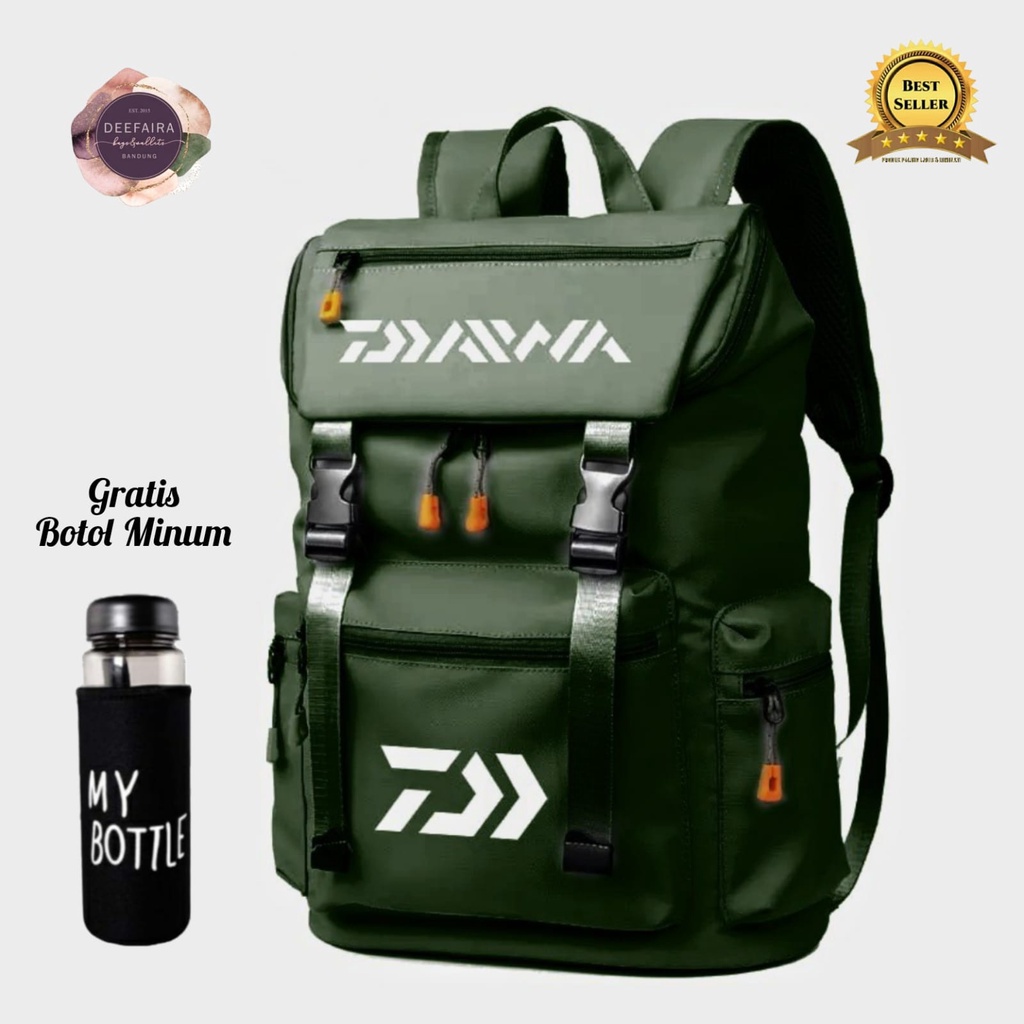 Tas Ransel Backpack Pria Model DXWA X0 Gratis Botol Minum Untuk Sekolah &amp; Kuliah