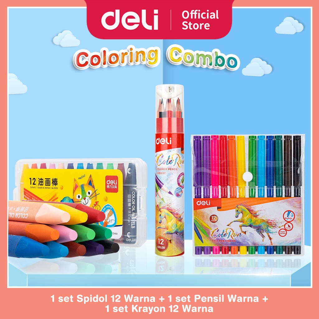 

PAKET MEWARNAI LENGKAP - Spidol Warna, Pensil Warna, Krayon