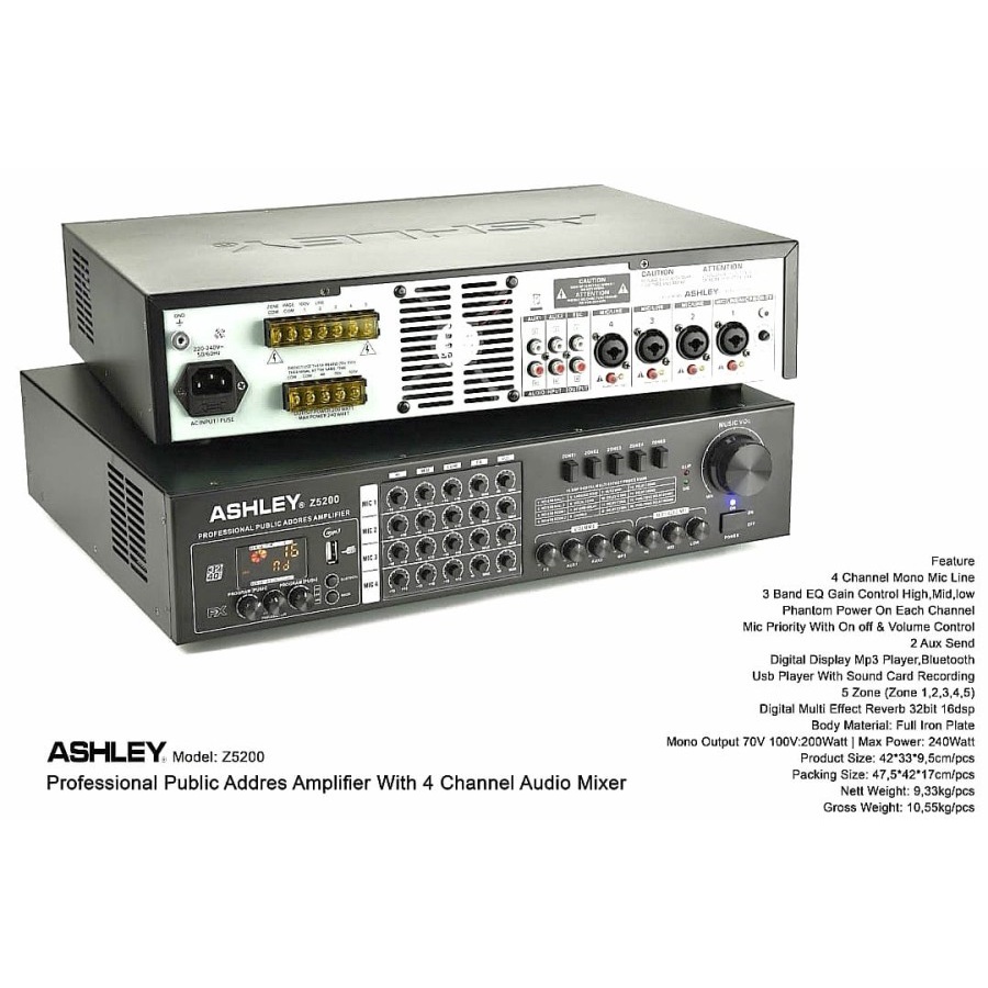 POWER AMPLIFIER ASHLEY Z5200 / Z 5200