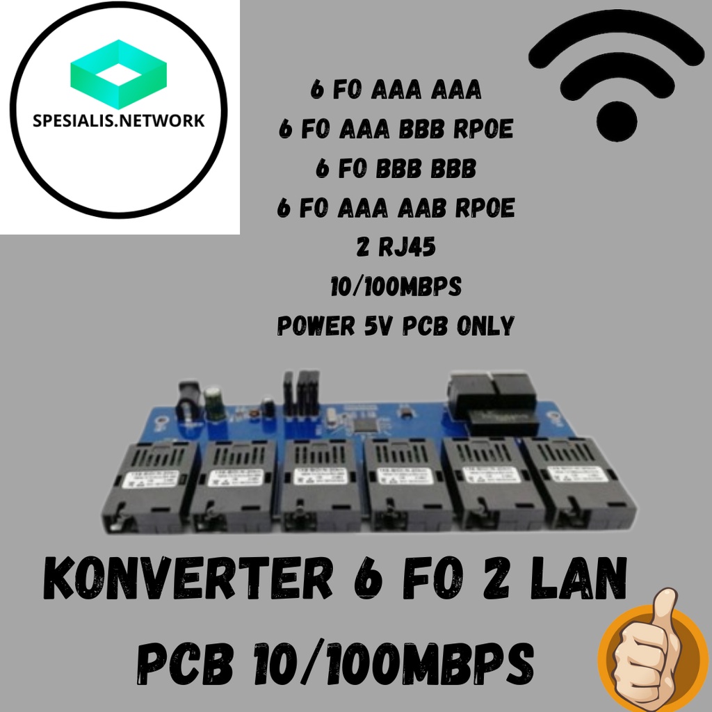 KONVERTER 6 FO 2 LAN PCB